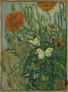Sommerfugle og valmuer af Vincent van Gogh