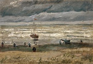 Hollandsk: Zeegezicht bij Scheveningen Udsigt over havet ved Scheveningen af Vincent van Gogh