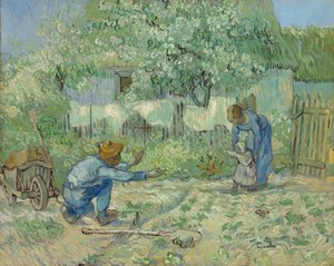 Første skridt, efter hirse, 1890. af Vincent van Gogh