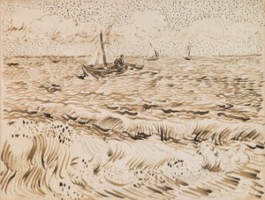Fiskerbåde ved Saintes-Maries-de-la-Mer af Vincent van Gogh