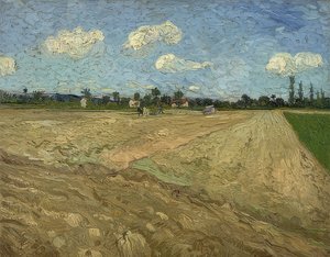 Pløjet mark (furer). 1888 af Vincent van Gogh