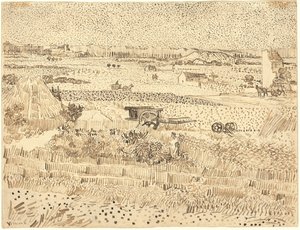 Harvest - La Crau-sletten af Vincent van Gogh