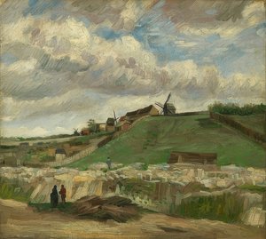 Montmartre bakke med stenbrud. Paris, juni-juli 1886 af Vincent van Gogh
