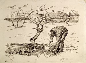 I frugthaven 1883 af Vincent van Gogh