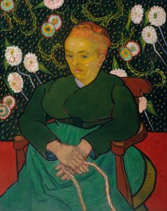 La Berceuse Woman Rocking a Cradle, Augustine-Alix Pellicot Roulin, 1851-1930, 1889. af Vincent van Gogh