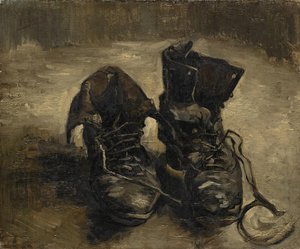 ""De sorte støvler"" eller ""De gamle sko"" Maleri af Vincent van Gogh (1853-1890). 1886. Vincent Van Gogh-museet. Amsterdam. af Vincent van Gogh
