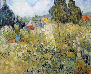 Mademoiselle Gachet i sin have ved Auvers sur Oise (Auvers-Sur-Oise) Maleri af Vincent van Gogh (1853-1890) 1890 Søn. 0,46 x 0,55 m Paris, Orsay Museum af Vincent van Gogh