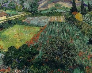 Mohnfeld. 1889 af Vincent van Gogh