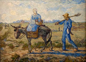 Om morgenen. På vej på arbejde (efter hirse) af Vincent van Gogh