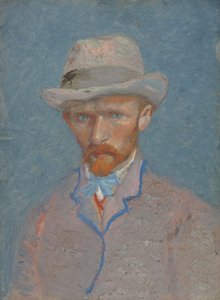 Selvportræt med grå filthat af Vincent van Gogh