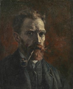 Selvportræt med pibe af Vincent van Gogh