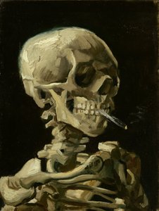 Skalle af et skelet med brændende cigaret, ca. 1886 (olie på lærred) af Vincent van Gogh