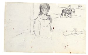 Studier af kvinde- og bondelandskab af Vincent van Gogh