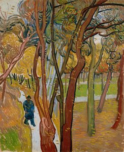 Saint Pauls Hospitals have Bladenes fald, 1889 af Vincent van Gogh