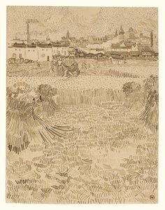 Udsigt fra hvedemarkerne af Vincent van Gogh