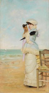 En vue - Maleri af Vicente Palmaroli y Gonzalez (1834-1896) - Olie på træ - 43x22 - Museo del Prado, Madrid