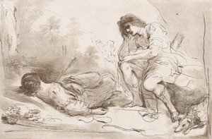 Cephalus og Procris, 1764-98. af Vincenzio Vangelisti