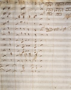 Håndskrevet partitur til opera Beatrice di Tenda, af Vincenzo Bellini (1801-1835)