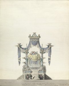 Katafalke for kejserinde Katarina den Store af Rusland Front Elevation., 1796.