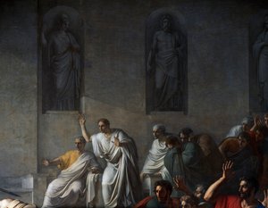 Cæsars død, 15. marts 44 f.Kr af Vincenzo Camuccini