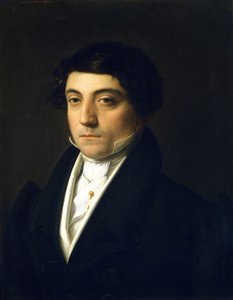 Portræt af Gioacchino Rossini (1792-1868) ung - af Vincenzo Camuccini (1771-1844), ca. 1830. Olie på lærred. Størrelse 46; 5 x 37 cm. La Scala Theatre Museum, Milano (Musee du theatre de la Scala) af Vincenzo Camuccini