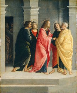 Kristus instruerer Peter og Johannes til at forberede sig til påsken, 1504. af Vincenzo Civerchio