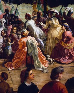 Vittorio Emanuele II ved indvielsen af ​​monumentet til Dante på Piazza della Signoria i Firenze i 1865, detaljer af Vincenzo Giacomelli