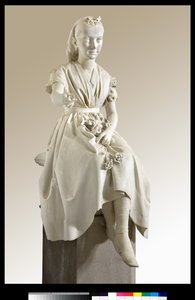 Portræt af Marquise Virginia Busti Porro som en ung pige eller ung dame, der tilbyder en blomst