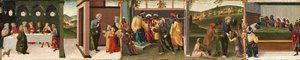 Historien om Sankt Thomas apostlen - Sankt Thomas døber Gundaphorus og andre episoder, 1480-1500 af Vincenzo di Antonio Frediani