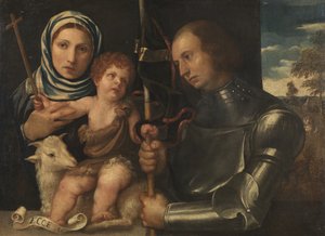 Spædbarnet Saint John med en kvindelig helgen og en krigerhelgen, 1510-20