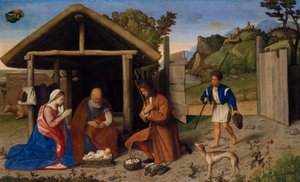 Tilbedelsen af hyrderne, ca. 1520 (olie på lærred)