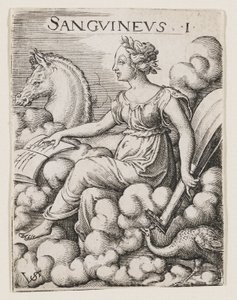 Sanguine Temperament, ca. 1530-62 (gravering) af Virgilius the elder Solis