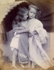 Paul og Virginia under en parasol, ca. 1855-65 af Viscountess Hawarden