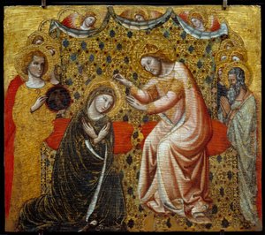Kroning af Jomfruens træmaleri af Vitale da Bologna (1289/1309-1359/1369) Paris, Musee du Louvre