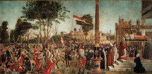 Cyklus af Saint Ursulas liv: Pilgrimmenes martyrium og St. Ursulas begravelse af Vittore Carpaccio