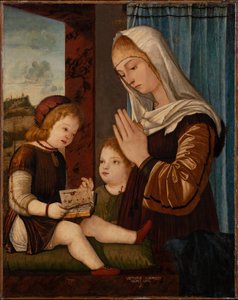 Madonna med barnet og den lille Johannes af Vittore Carpaccio