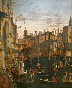 Miraklet med relikviet af det hellige kors på Campo San Lio i Venedig (maleri) af Vittore Carpaccio