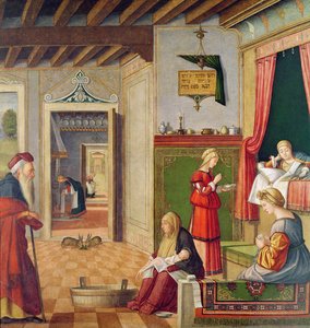 Jomfruens fødsel, 1504-08 (se også 204962) af Vittore Carpaccio