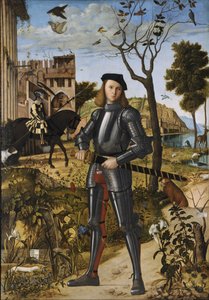Ung ridder i et landskab (også kendt som »Portræt af en ridder«) af Vittore Carpaccio