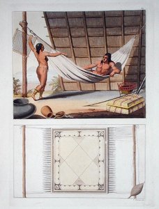 Indenrigsinteriør, caribisk stamme, Hollandske Antiller, plade 67 fra 