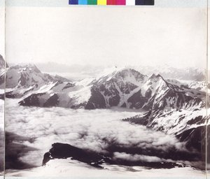 Panoramarøntgenbillede fra toppen af Mount Elbrus af Vittorio Sella