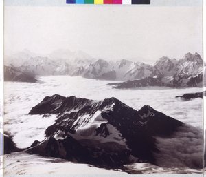 Panoramarøntgenbillede fra toppen af Mount Elbrus af Vittorio Sella