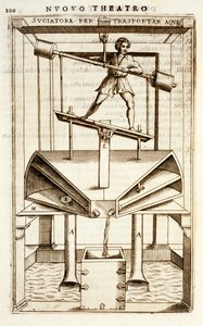 Hydraulisk pumpemaskine til vand i bevægelse, 1607