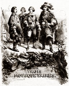 Titelblad fra "De tre musketerer" af Vivant (after) Beauce