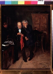 Tillid. Peinture af Vladimir Yegorovich Makovski (Makovsky, Makovskij) (1846-1920), huile sur toile af Vladimir Egorovic Makovsky