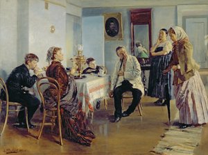 Ansættelse af en tjenestepige, 1891-92 af Vladimir Egorovic Makovsky