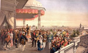 Offentlige festligheder efter kroningen af kejser Alexander III på Khodynka-marken (Fra kroningsalbummet), af Vladimir Yegorovich Makovsky (1846-1920) af Vladimir Egorovic Makovsky