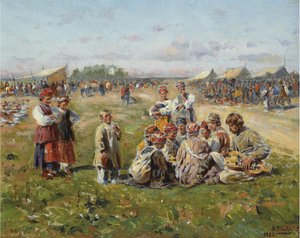 Landsbymessen, 1882 af Vladimir Egorovic Makovsky