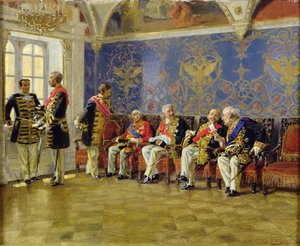 Waiting for an Audience, 1904 (olie på træ) af Vladimir Egorovic Makovsky