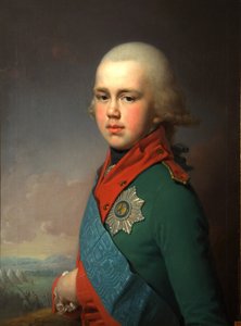 Portræt af storhertug Konstantin Pavlovich af Rusland 1779-1831, 1795